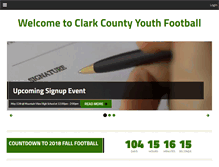 Tablet Screenshot of clarkcountyyouthfootball.com